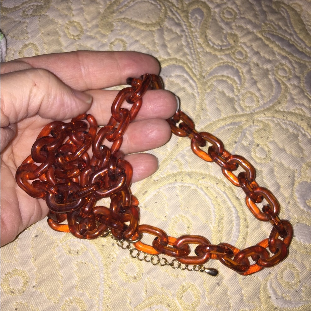 Vintage Chain Lucite Necklace